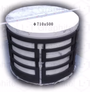 Calentador de grafito cilíndrico de alta conductividad térmica para hornos industriales